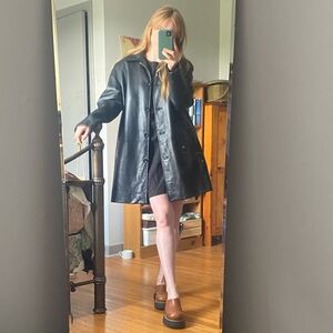 Danier leather coat with oversized fit